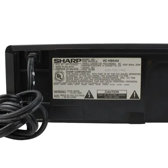 Sharp VC-H954U VCR VHS Video Cassette Recorder - With Remote & Orig. Box Tested! - Picture 8 of 10